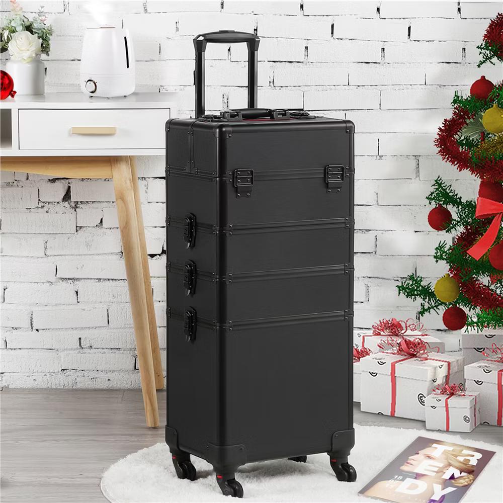 Yaheetech 4 in 1 Professional Makeup Train Case Aluminum Cosmetic Case - Image 2