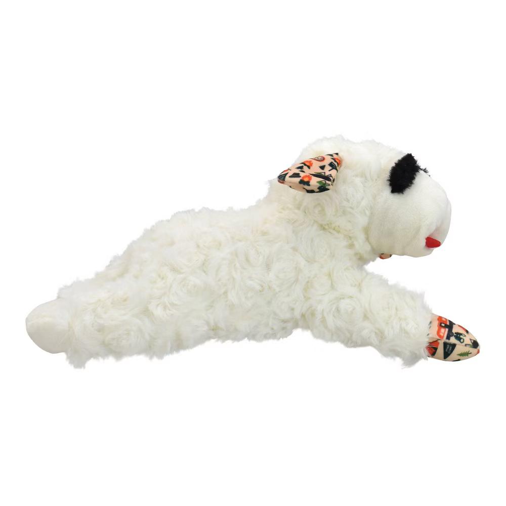 Lamb Chop with Camping pattern Dog Interactive Toy - White - Image 4