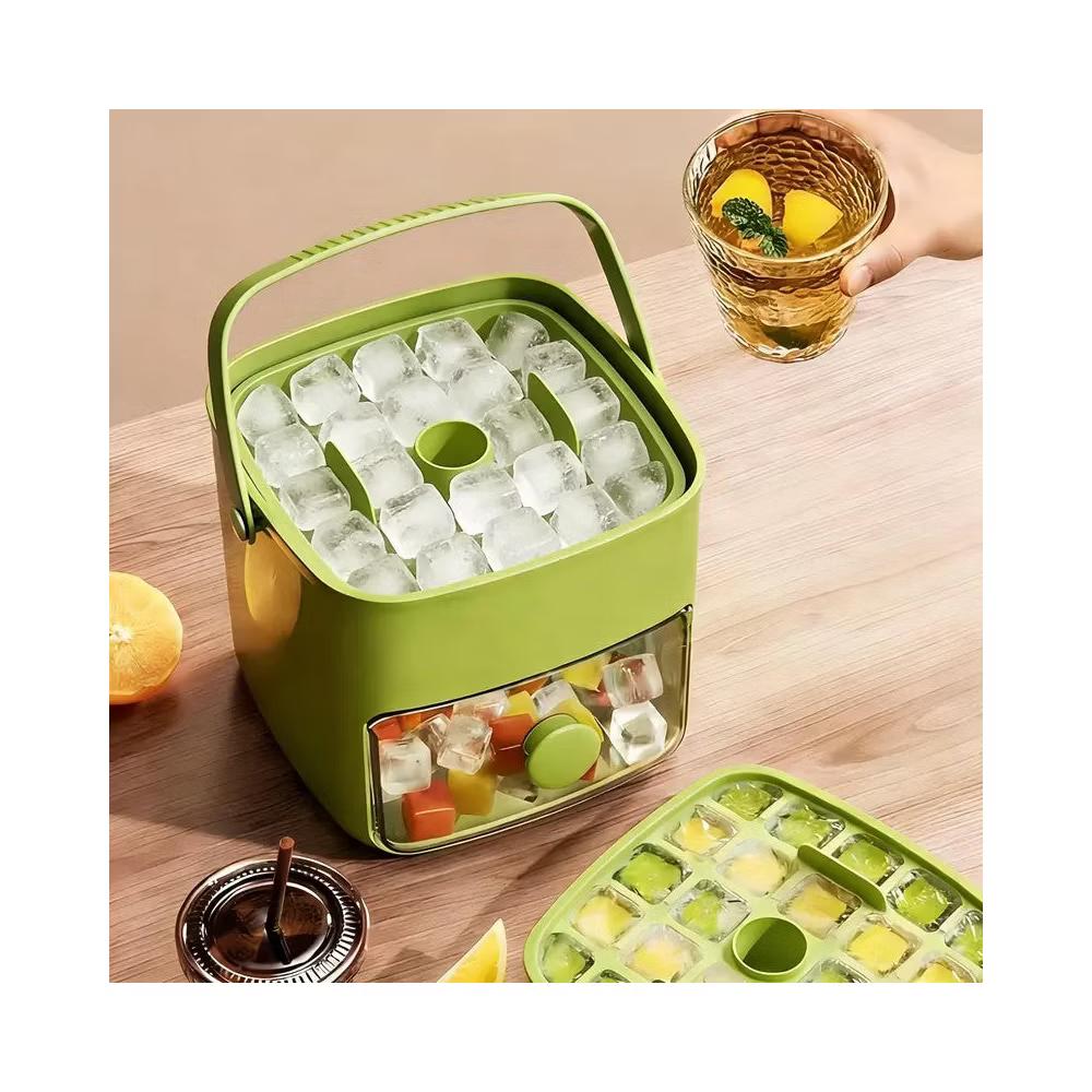 Compact Mini Ice Cube Tray with Lid, 6 Inch Small Storage Bin Ice Maker Mold, Reusable Tiny Ice Container with Ice Tongs, Ideal for RV & Mini Fridge - Image 2