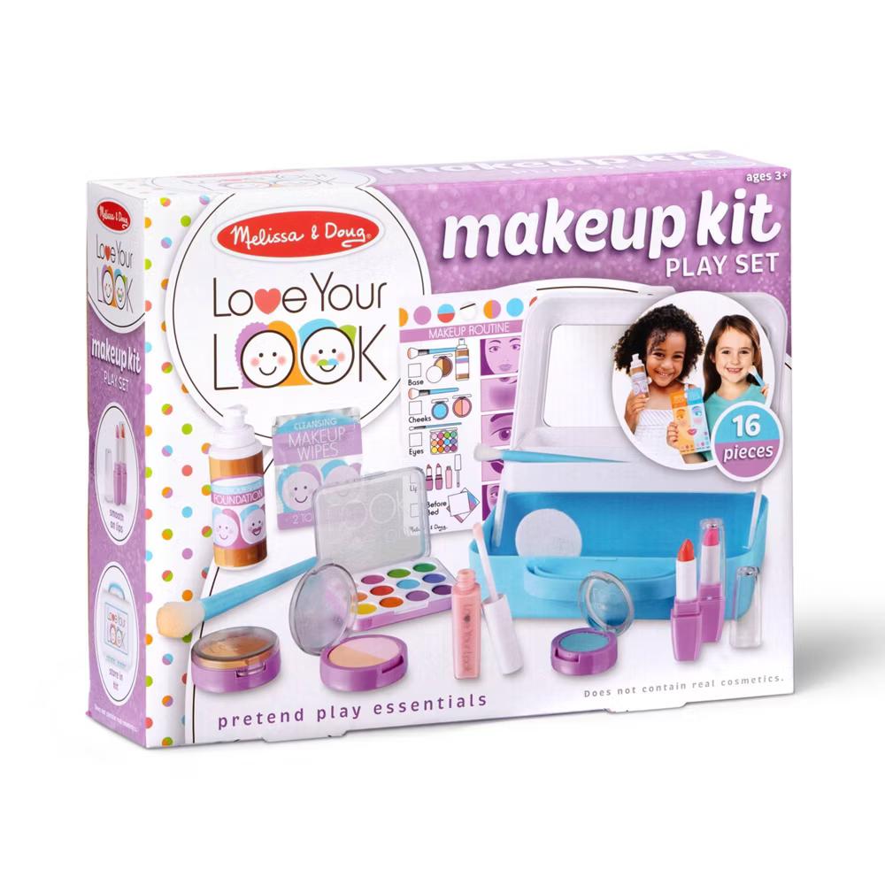 Love Your Look Pretend Makeup Kit Play Set – 16 Pieces for Mess-Free Pretend Play (DOES NOT CONTAIN REAL COSMETICS) - Image 3