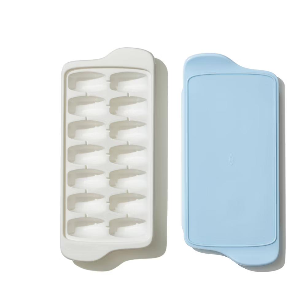 2pk Ice Cube Tray Light Blue: Plastic, 14 Cavities, Dishwasher-Safe, Ice Tray with Lid - Image 5