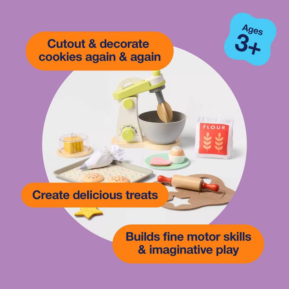 Baking Play Set - 27-Piece Toy Kitchen, Plastic & Wood, Ages 3+, Creativity & Motor Skills - Image 6