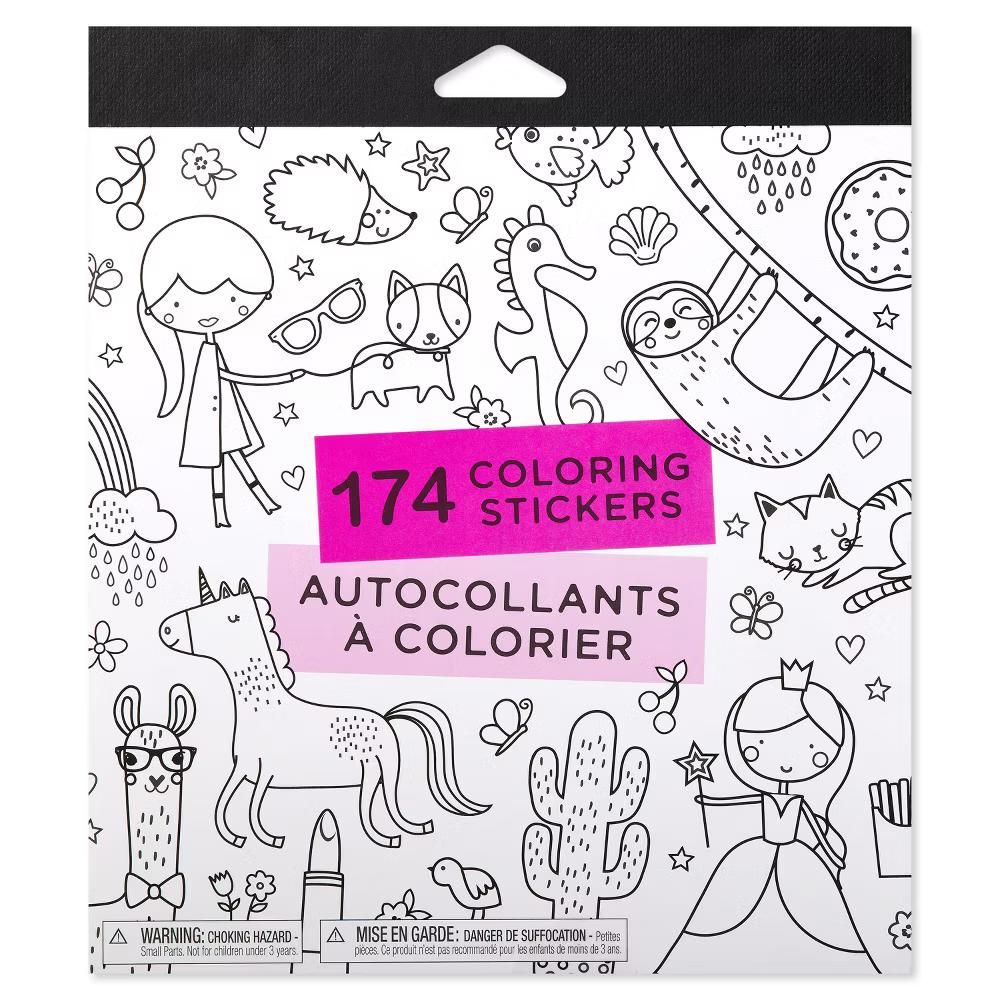 Interactive Colorable Sticker Pad for Girls/Princesses/Mermaids/and Pets 174ct - 10 Sheets - Image 3