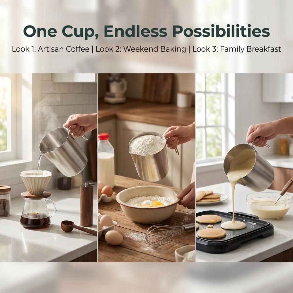 Measuring Cup, Liquid Stainless Steel Measuring Cup for Kitchen Use, Ideal for Measuring Ingredients Precisely - Image 30