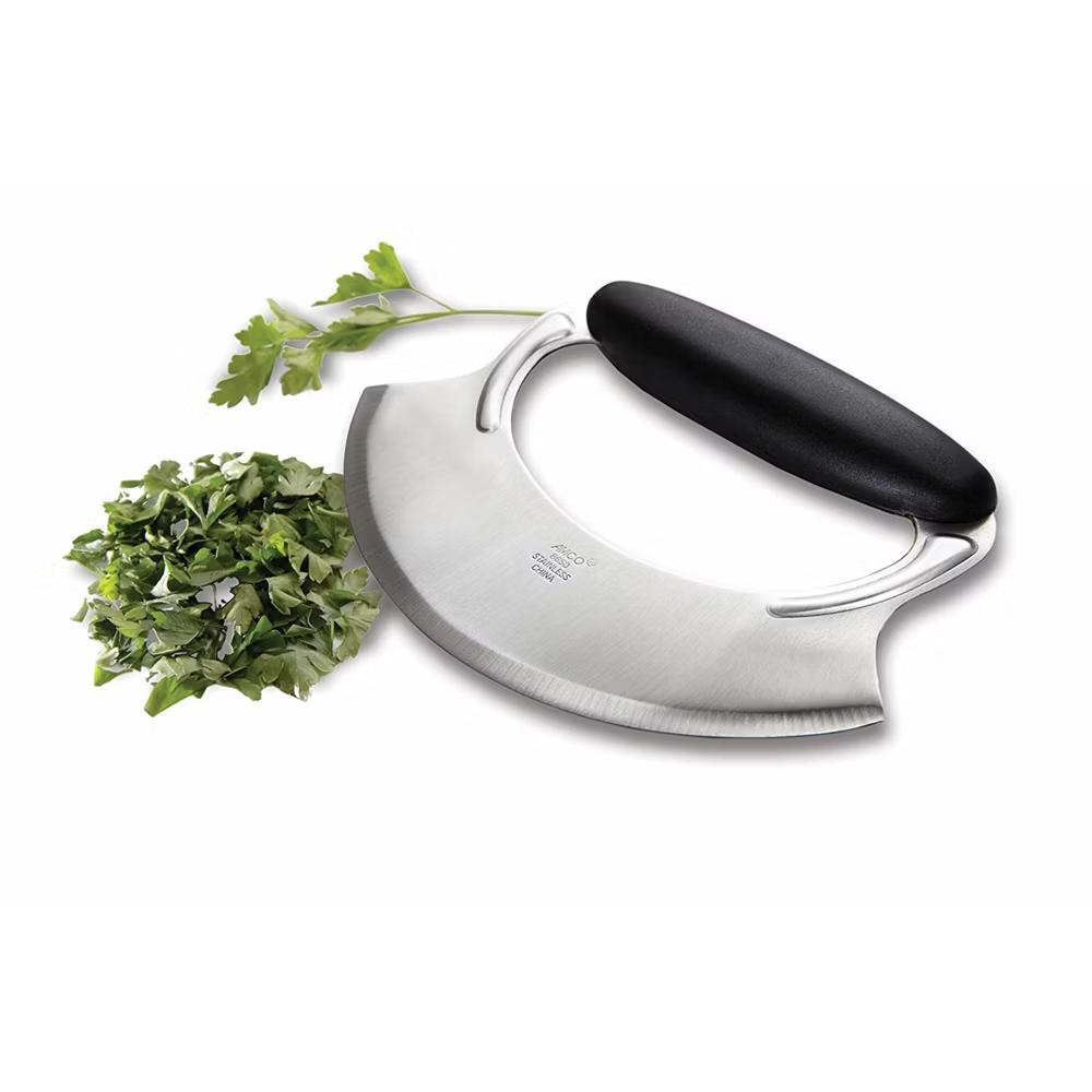 Amco Mezzaluna Herb Chopper with Silicone Handle & Stainless Steel Blade - 4.9" Dishwasher Safe Chopping Tool for Herbs, Vegetables & Garlic. - Image 8