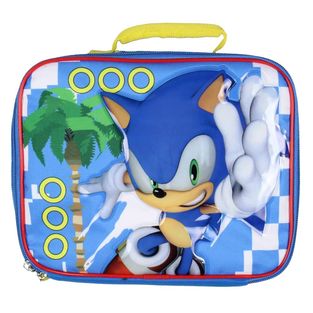 Sonic The Hedgehog Kids Lunch Box Raised Character Insulated Lunch Bag Tote - Image 2