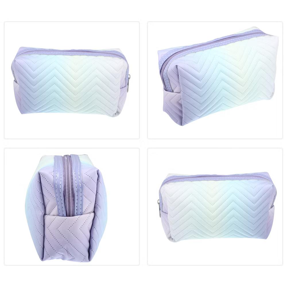 Travel Makeup Bag Portable Toiletry Bag Small Cosmetic Organizer Gradient - Image 18