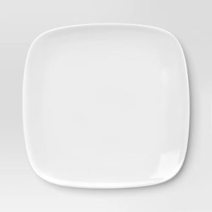 10.25" Porcelain Square Coupe Dinner Plate