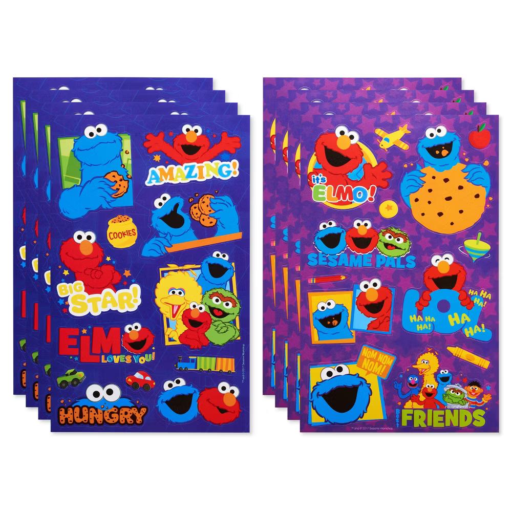 Sticker Pad for Kids, Elmo, Cookie Monster, Big Bird 112ct, 8 Sheets - Image 3