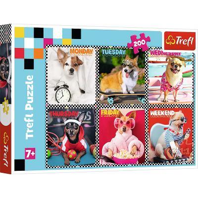 Red 200 Piece Kids Puzzle - Happy Dogs - Image 2