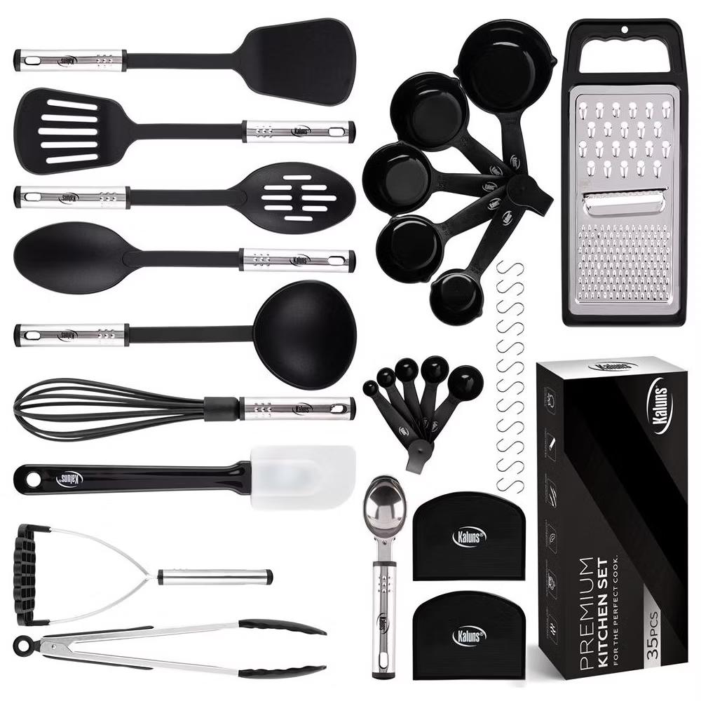 Kitchen Utensils Set, Nylon and Stainless Steel Cooking Utensils, Dishwasher Safe and Heat Resistant Kitchen Tools - Image 11