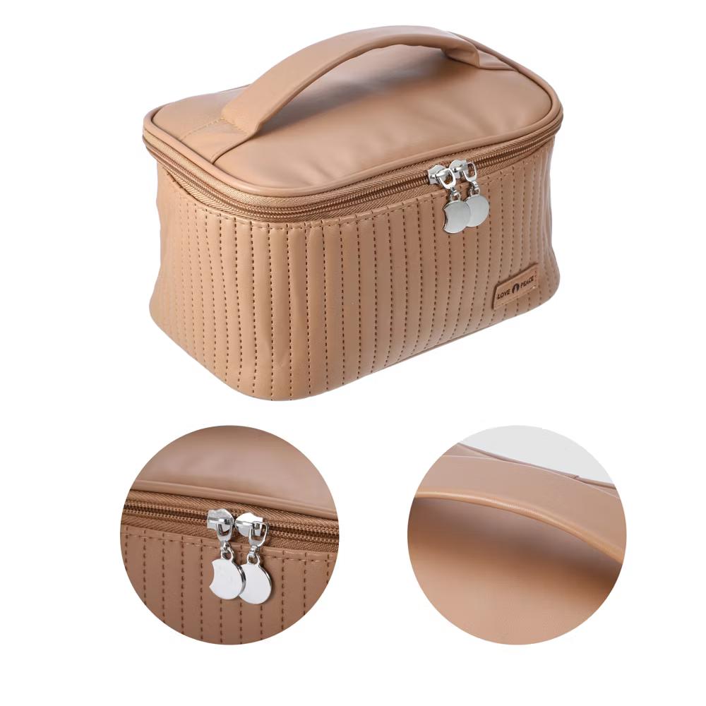 Polyurethane Faux Leather Large Makeup Bag Brush Organizer for Women 1 Pc - Image 16