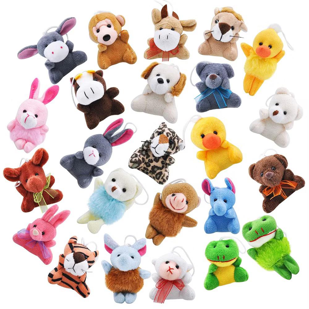 24 Pcs Party Favors for Kids 3" Mini Stuffed Animals Bulk Cute Small Plush Toys, Animals Keychain Decoration for Boys Girls Birthday Supplies - Image 4
