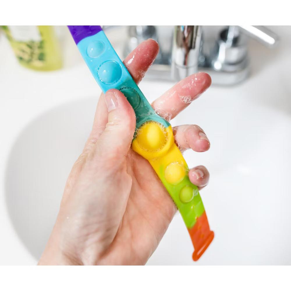 BOB Gift Push Pop Fidget Toy 6-Button Bracelet | Rainbow - Image 6
