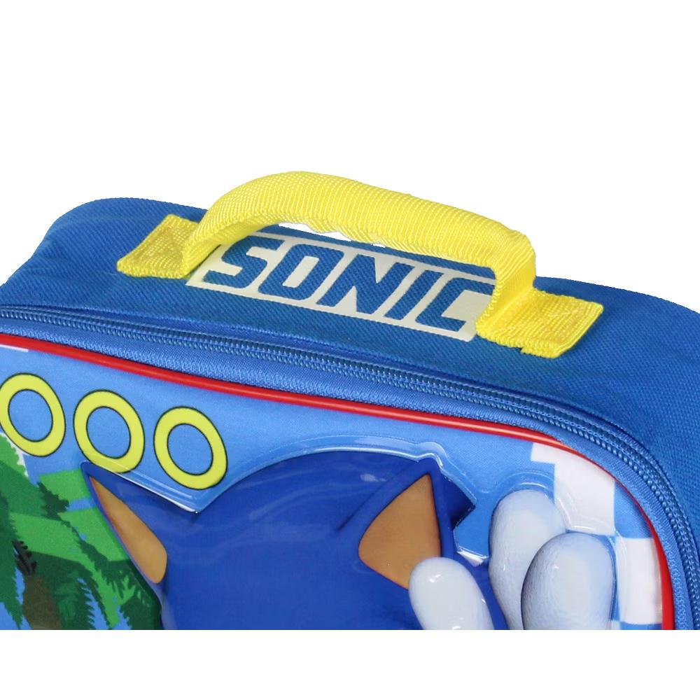 Sonic The Hedgehog Kids Lunch Box Raised Character Insulated Lunch Bag Tote - Image 3