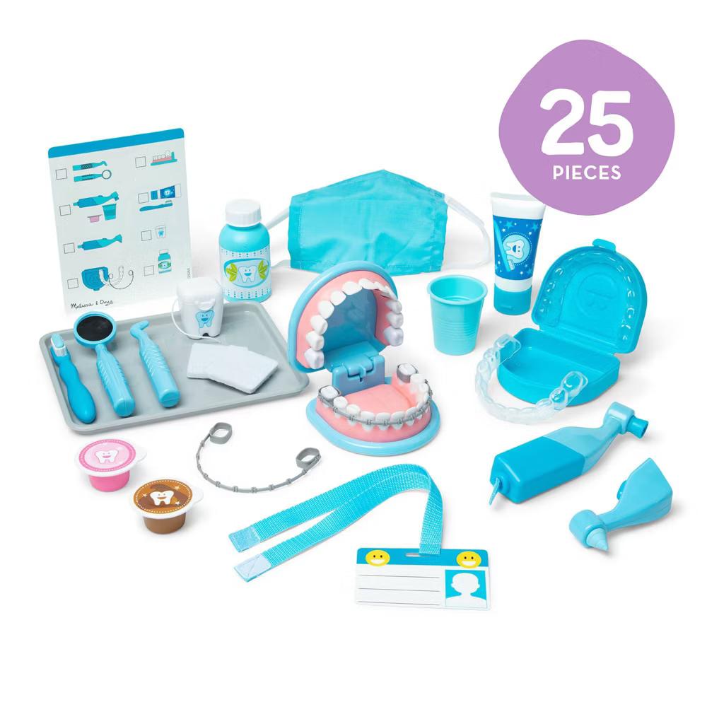 Super Smile Dentist Kit With Pretend Play Set of Teeth And Dental Accessories (25 Toy Pieces): Educational Tooth Care Role Play Set - Image 8