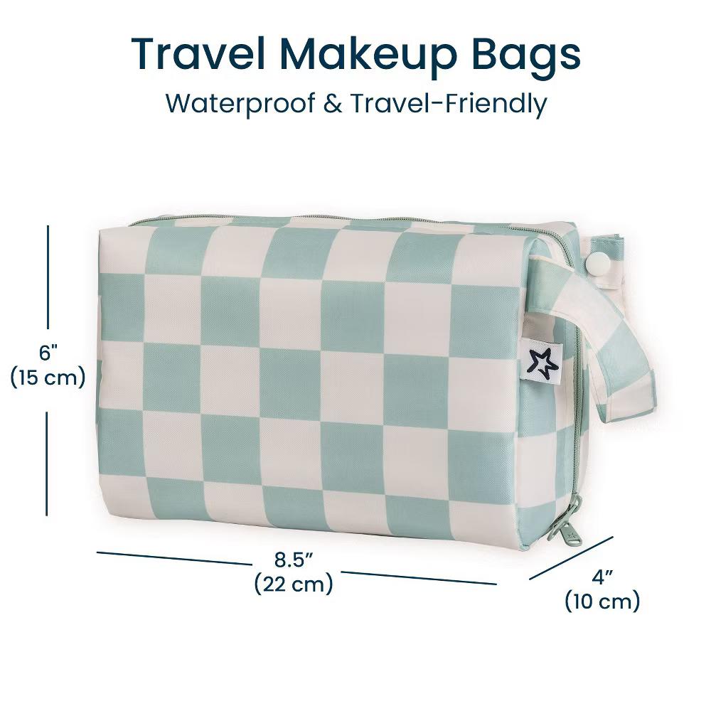 Waterproof Makeup Bag – Portable Travel Cosmetic Organizer with Handle and Secure Zipper - Image 45