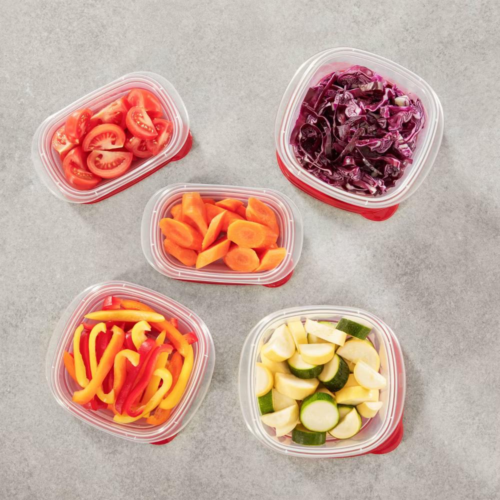 5pc TakeAlongs 1.26 Cup Food Storage Containers - Red - Image 3