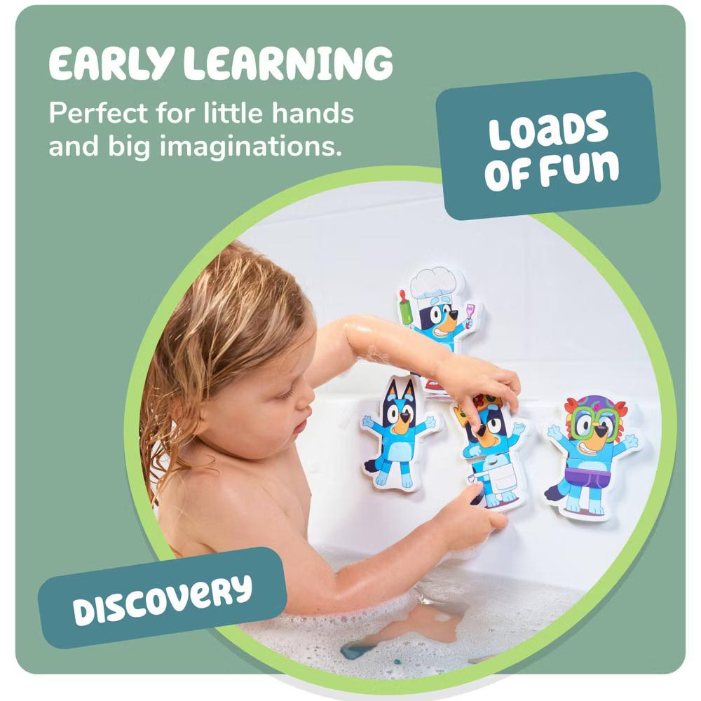 Tomy Toomies Bath Puzzle with Net Storage Bag - 8pc: BPA-Free, Foam Material, Fine Motor Skills Educational Focus - Image 2