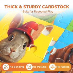 100 Piece Jigsaw Puzzles for Kids 4-8, Stylish Animal Crew, 15.75"x 11.75"