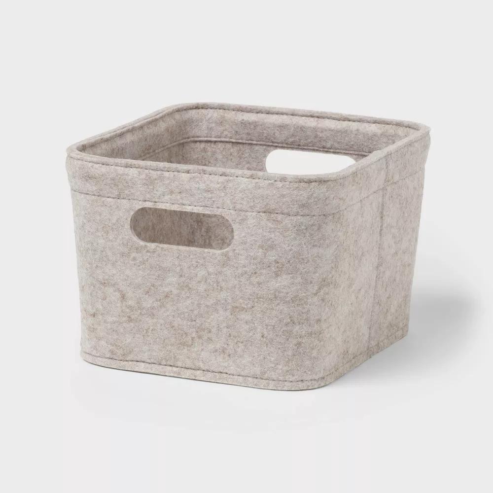 Rectangle Felt Basket with Stitching - Image 26