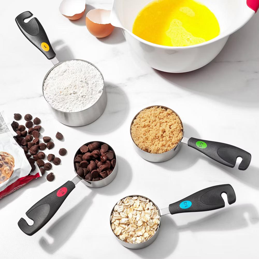 Stainless Steel Measuring Cups: 5-Piece Set, Dishwasher-Safe, Black, Lifetime Warranty - Image 7