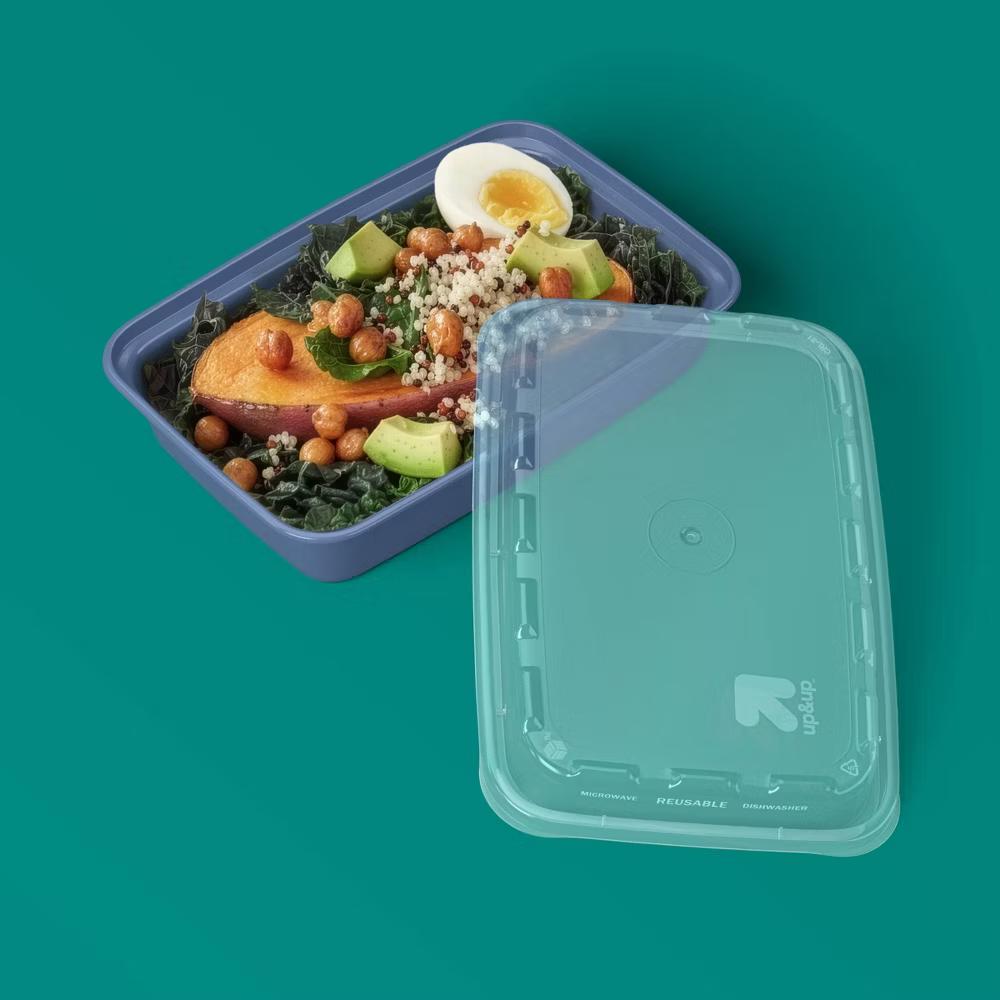 16oz 20pc Meal Prep Food Storage Containers - Rectangle - 2-cup single compartment - 10pk - Image 2
