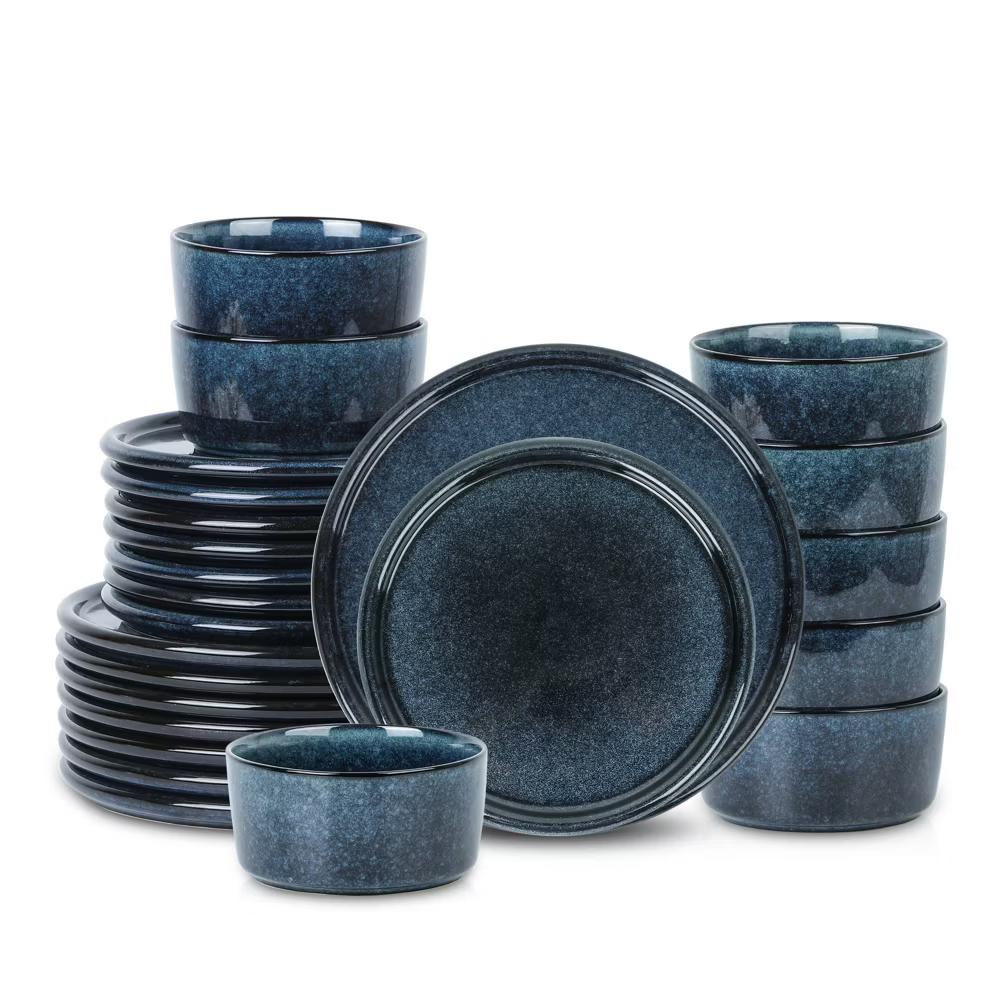 24pc Eden Stoneware Dinnerware Set - Image 6