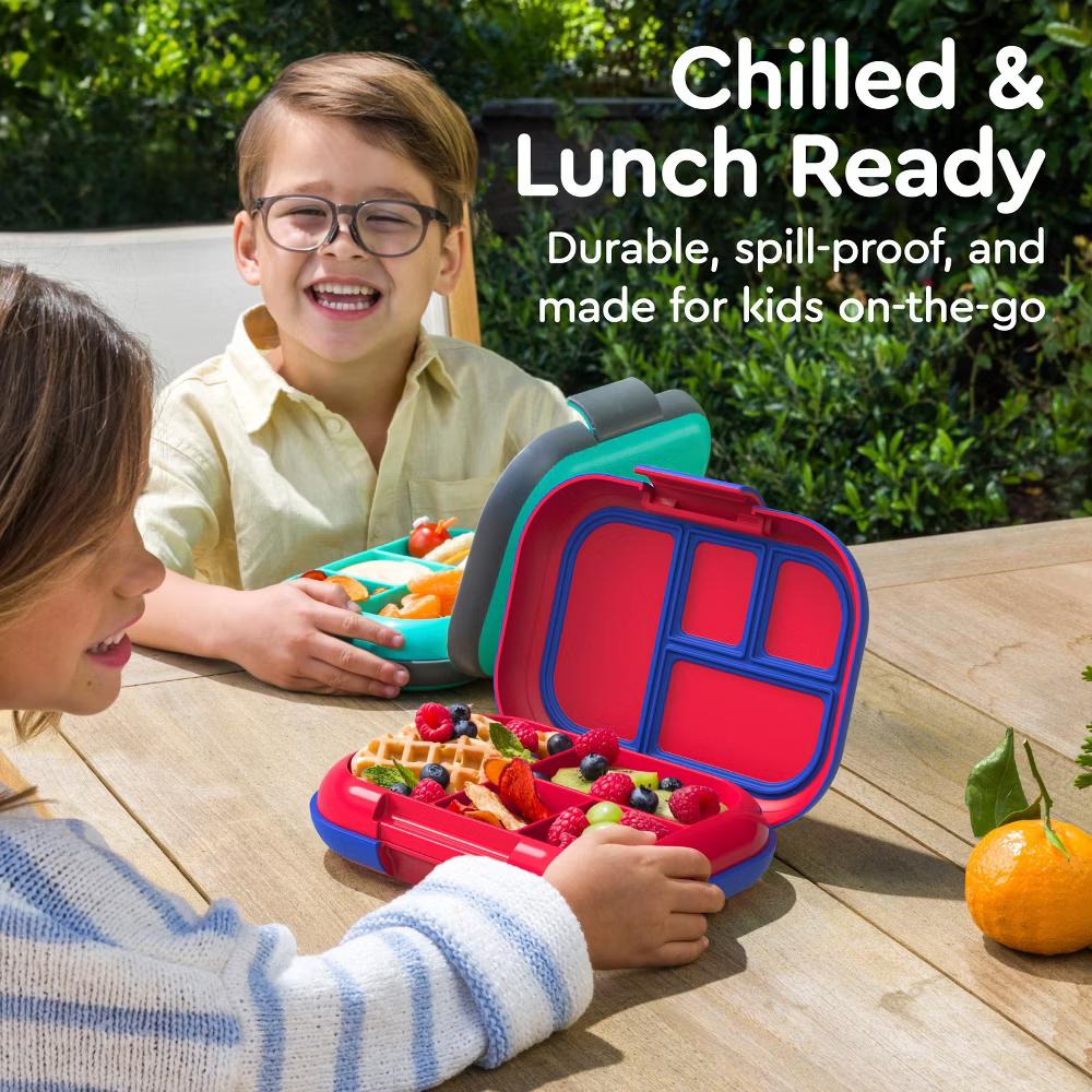 Kids' Chill Lunch Box, Bento-Style Solution, 4 Compartments & Removable Ice Pack - Image 20