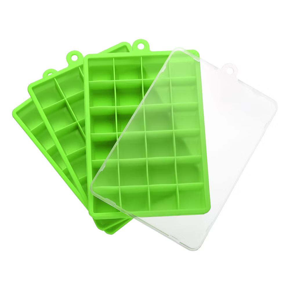 Silicone Easy Release Ice Cube Trays with Lids - Image 2