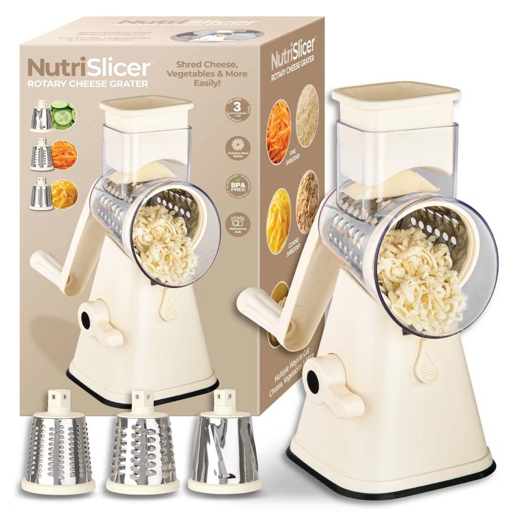 NutriSlicer Vegetable Slicer Cheese Grater Potato Slicer Salad Chopper with Suction Base - Image 3