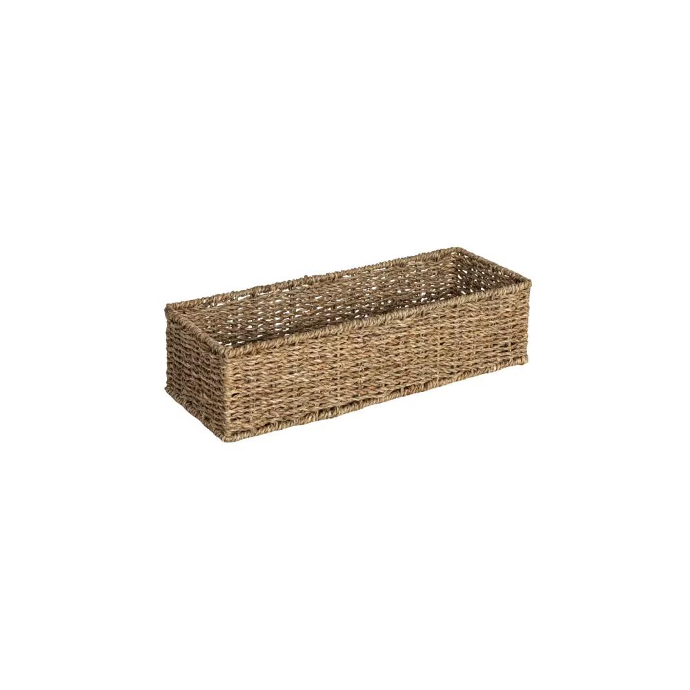 Handwoven Seagrass Rectangular Storage Basket - Image 15
