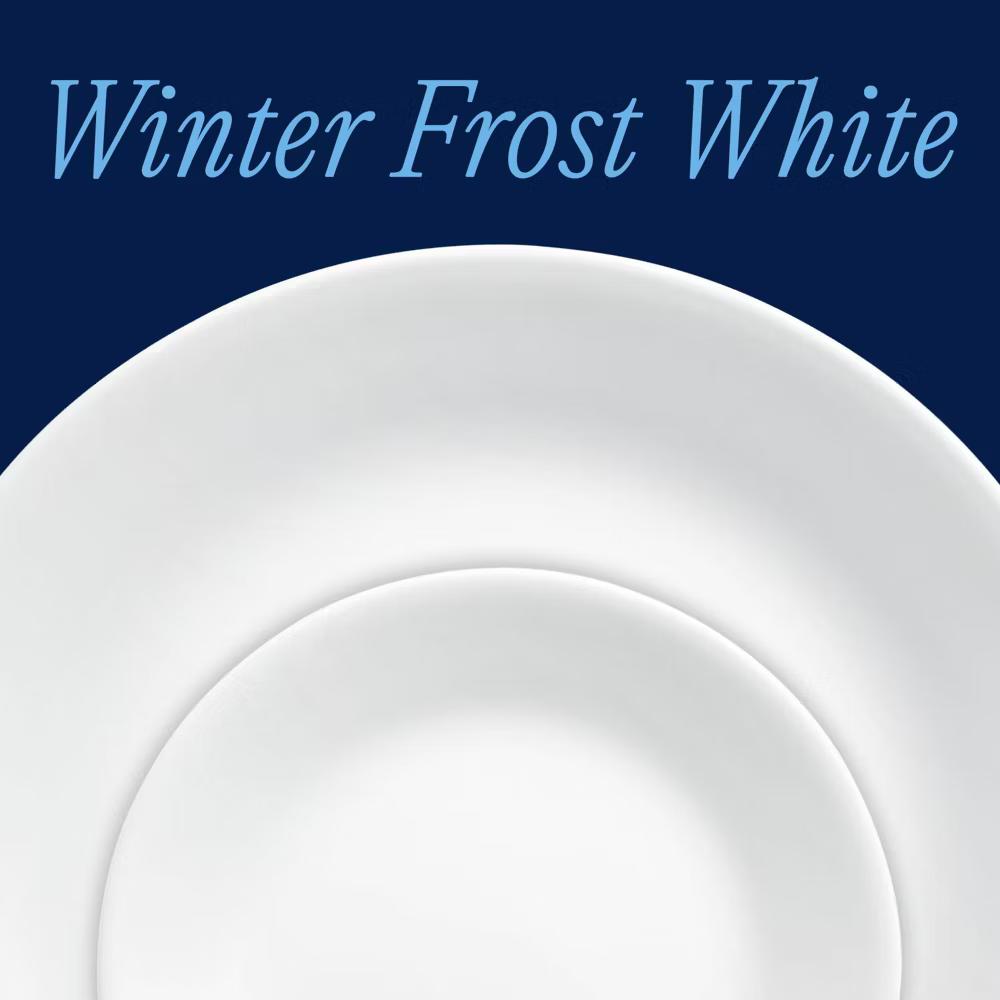 16pc Winter Frost White Dinnerware Set: Microwave & Dishwasher Safe, Service for 4, Includes Plates & Bowls - Image 7
