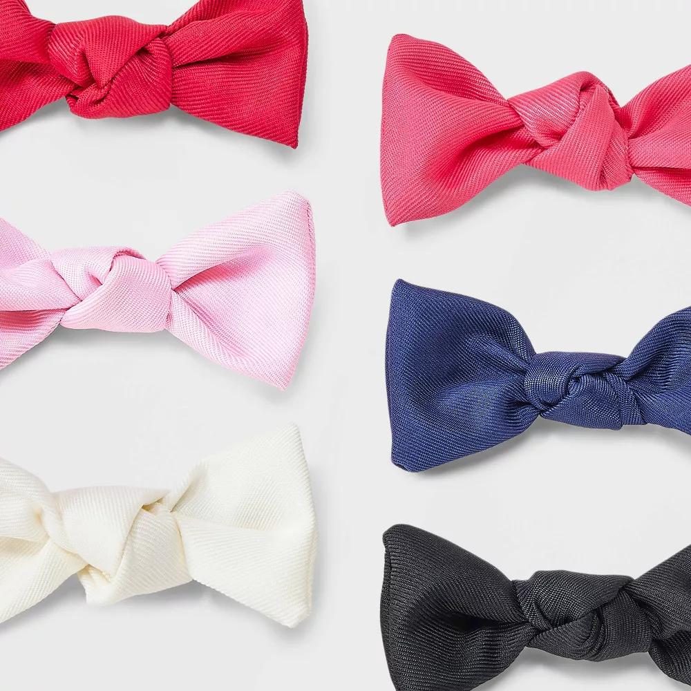 Bow Hair Clips - 6pk - Image 3