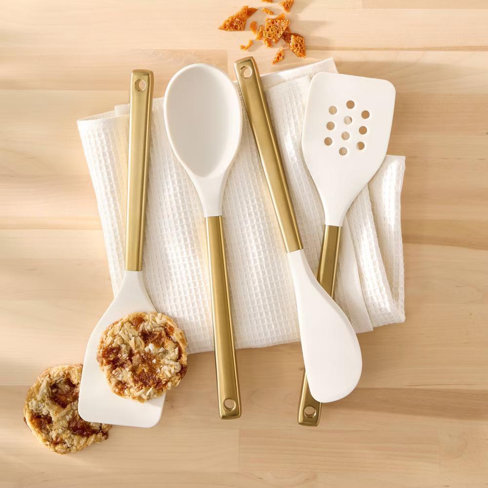 4pc Silicone/Stainless Steel Kitchen Utensil Set - Image 8