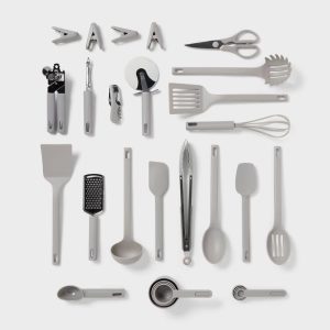 30pc Kitchen Utensil Set Gray