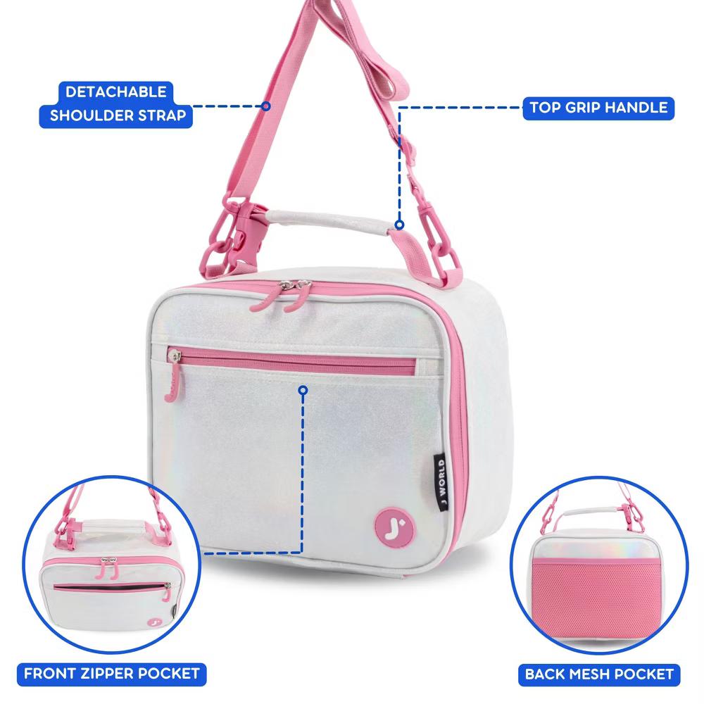 J World Cody Kids Insulated Lunch Bag with Shoulder Strap and Clip Handle - Image 10