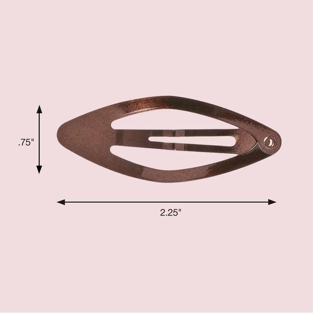 Diamond Shaped Snap Clips - All Hair - 6pcs