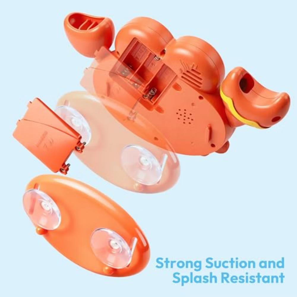 LED Bubble Crab Bath Toy for Toddlers 2-4, Automatic Bubble Machine with Music & Lights, Bathtub Sensory Toys, Easter Gifts for Kids Boys Girls