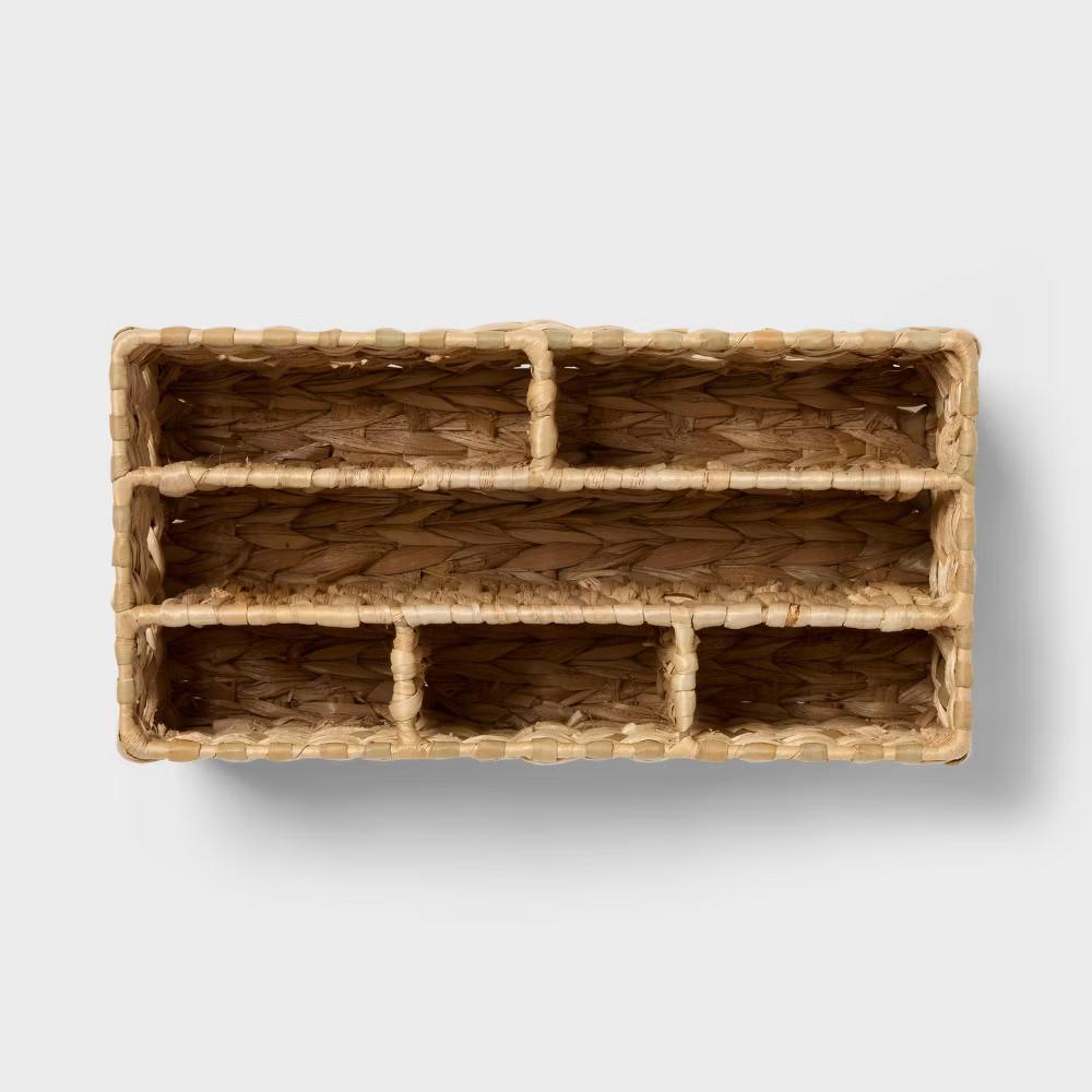 Natural Woven Makeup Organizer