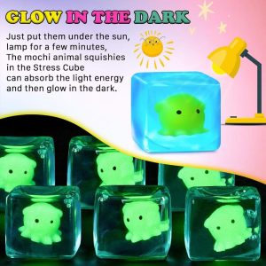 Link Cube Octopus Squishy, Slow Rise Sensory Fidget Toy Random (2pk)