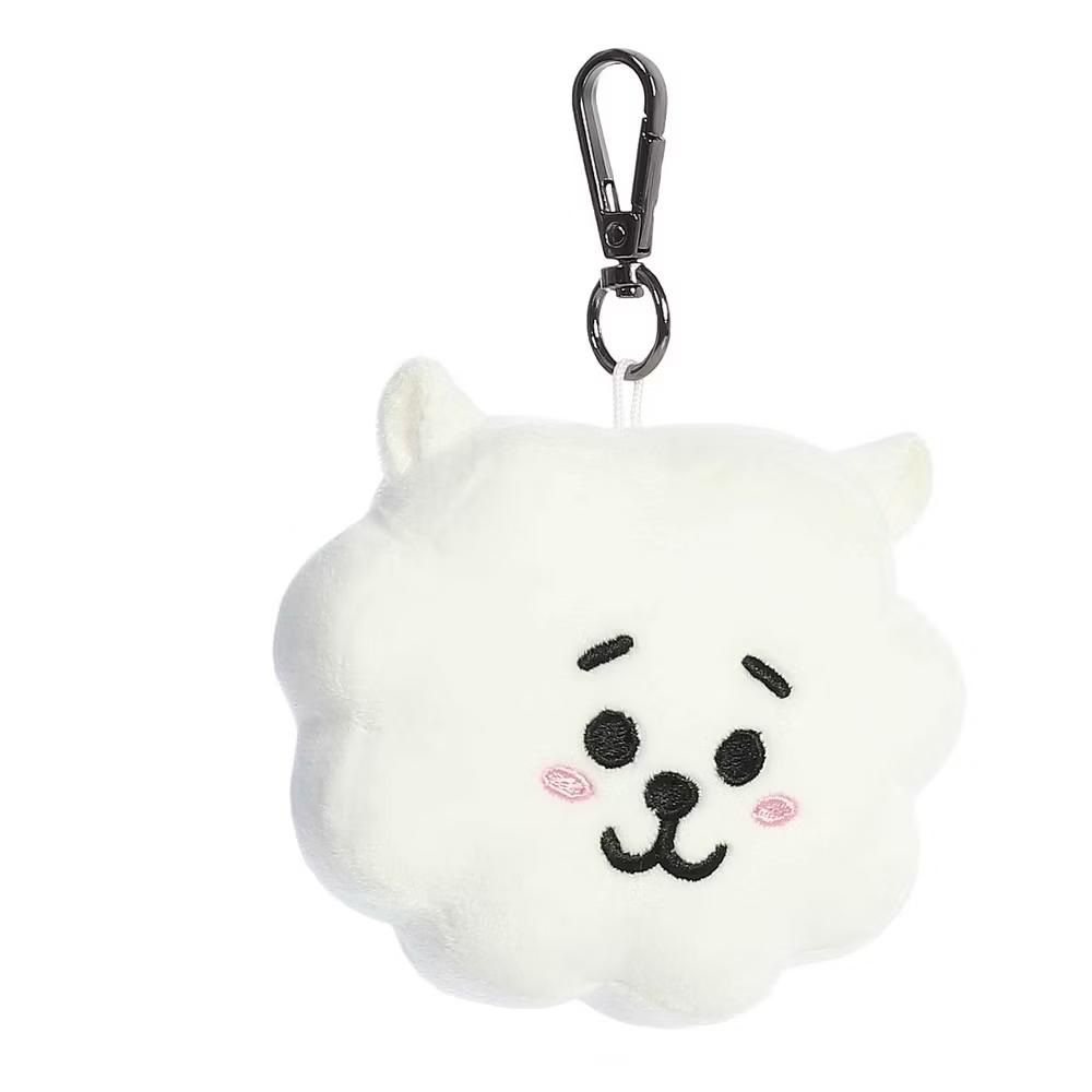 Mini RJ Clip-On BT21 Lovable Stuffed Doll White 4" - Image 4