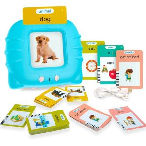Playbees Talking Flash Cards for Toddlers Ages 1-4 | Language Learning Tool with 224 Words Speech Therapy