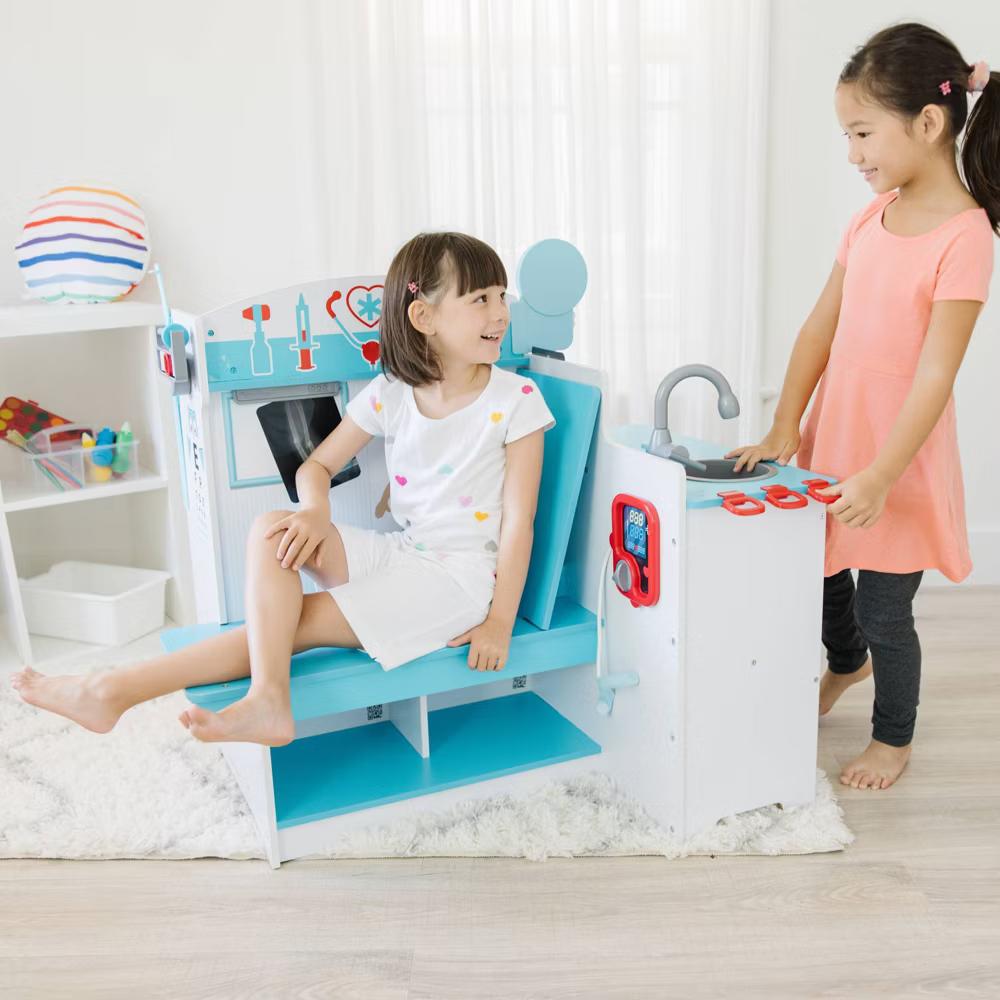 Wooden Get Well Doctor Activity Center - Waiting Room, Exam Room, Check-In Area: Pretend Play Medical Accessories Set - Image 3