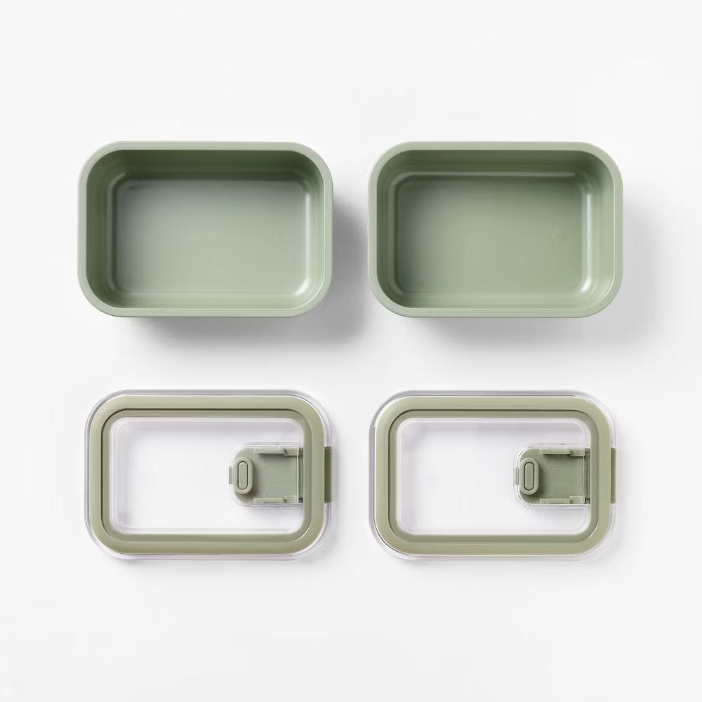 4pc (set of 2) 1c Meal Prep Food Storage Container Set - Image 4