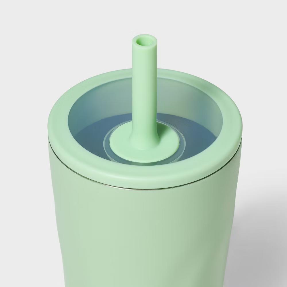20 fl oz Stainless Steel Tumbler with Straw - Image 9
