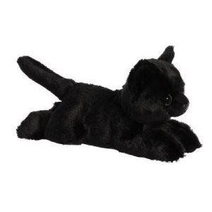 Small Twilight Cat Mini Flopsie Adorable Stuffed Animal Black 8"