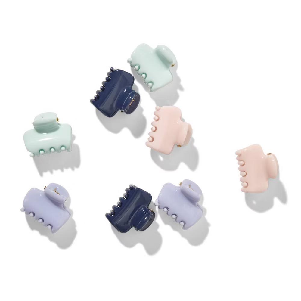 Recycled Plastic Mini Cloud Claw Clips Set - Garden Bouquet - 8ct: Hair Styling, All Hair Types - Image 3
