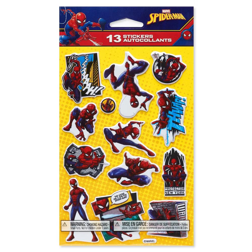 Spiderman Puffy Stickers for Kids, 3D Spidey and Friends 13ct, 1 Sheet - Image 4