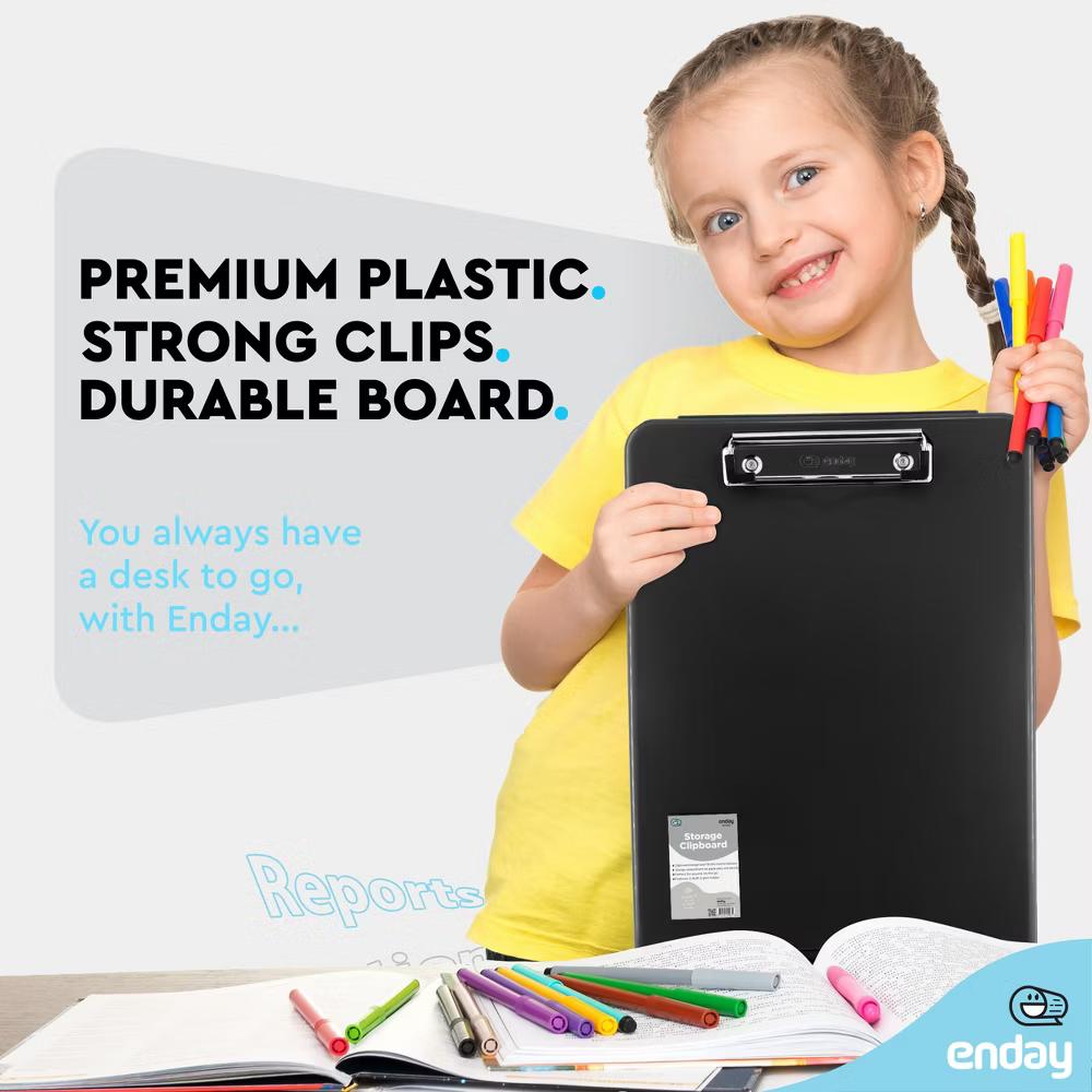 Clipboard with Storage, Letter Size Storage Clipboard with Compartments Case for Nurse Teachers Plastic Translucent Holds 100 Sheets - Image 5